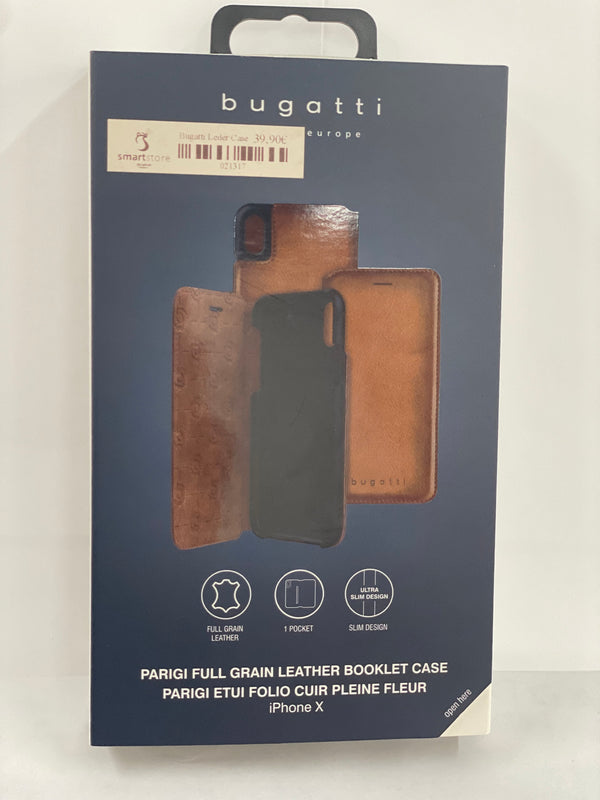 bugatti Leather Booklet Case iPhone X/Xs Brown -  // bugatti //  // Smartstore Bielefeld // 